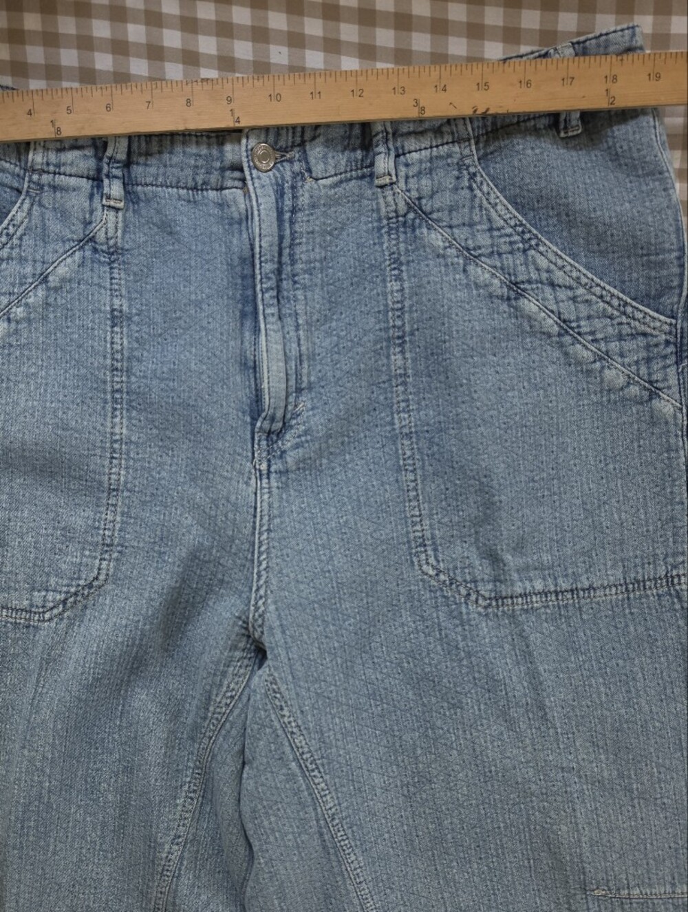 Free People We The Free Midnight Voyage Harem Pants in Light Blue Wash - Picture 5 of 9